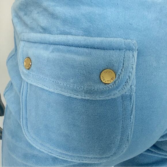 Juicy Couture women velvet blue pants size XS Limited Edition - Picture 5 of 9